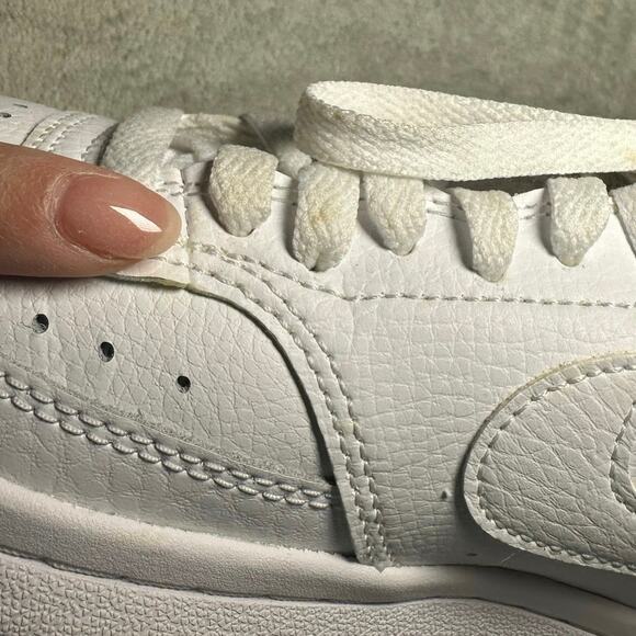 Nike Court Vision Alta Low Triple White Sneakers Women Size 7.5 Shoes DM0113-100 - Picture 13 of 14